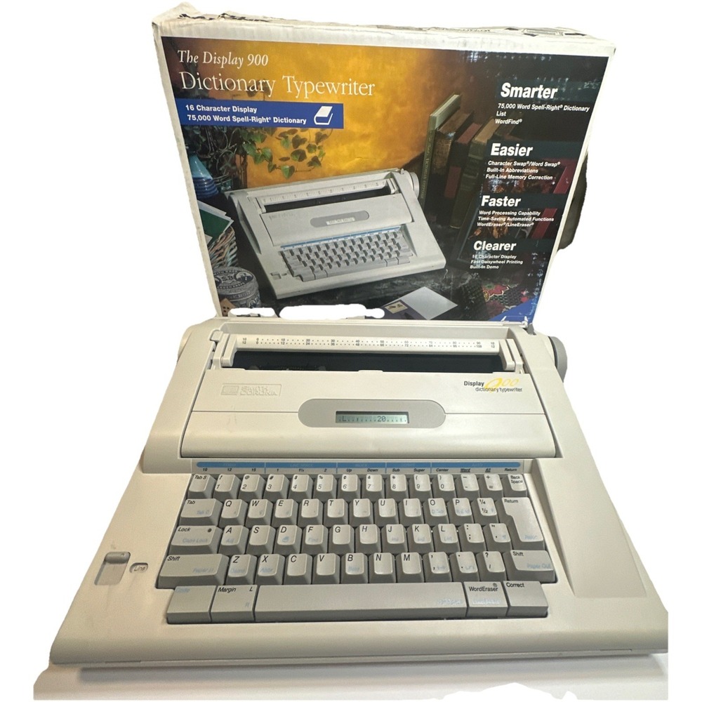 The Display 900 Dictionary Typewriter Vintage Smith Corona Compact Tested NA3HH
